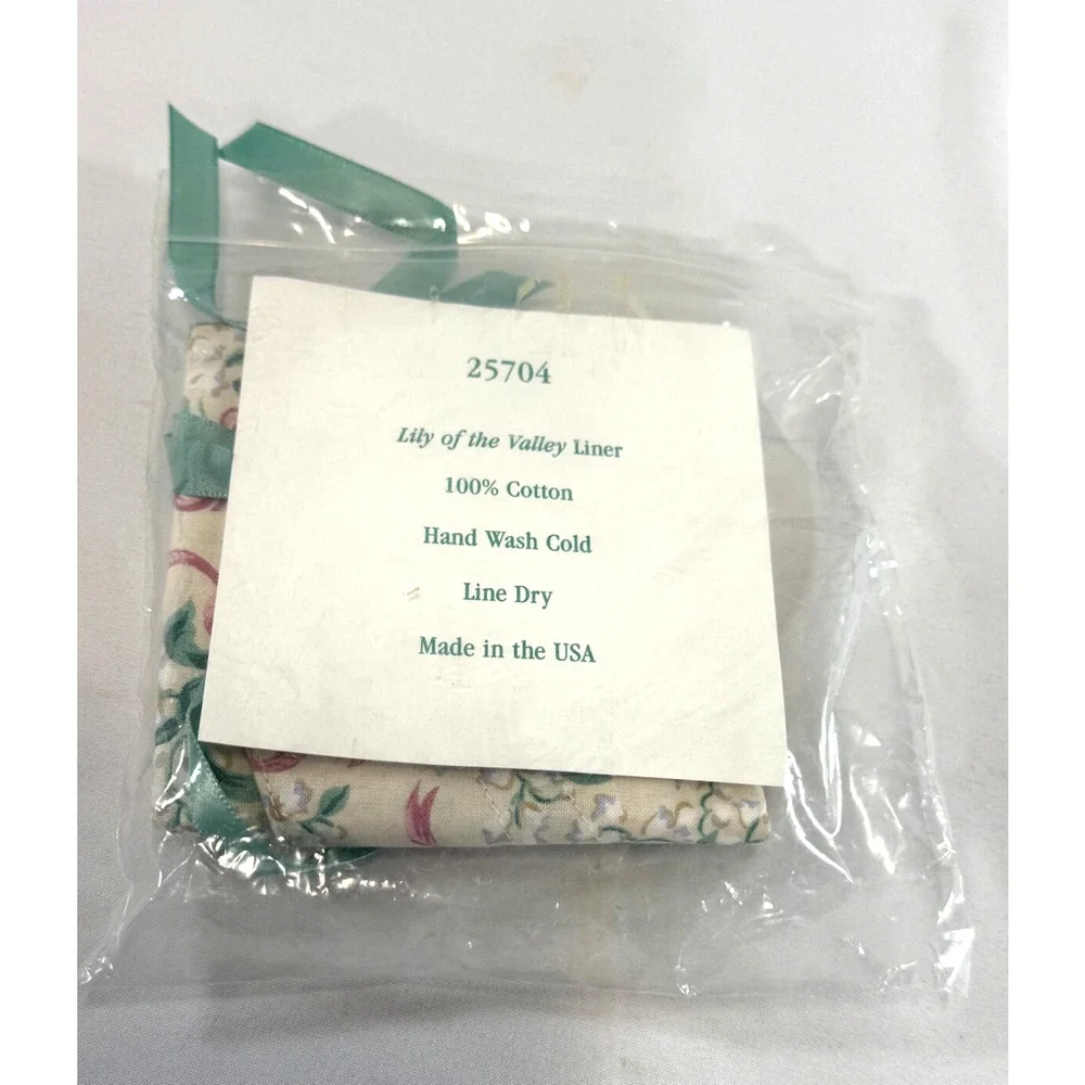 Longaberger Lilly of the Valley Basket Fabric Liner 25704